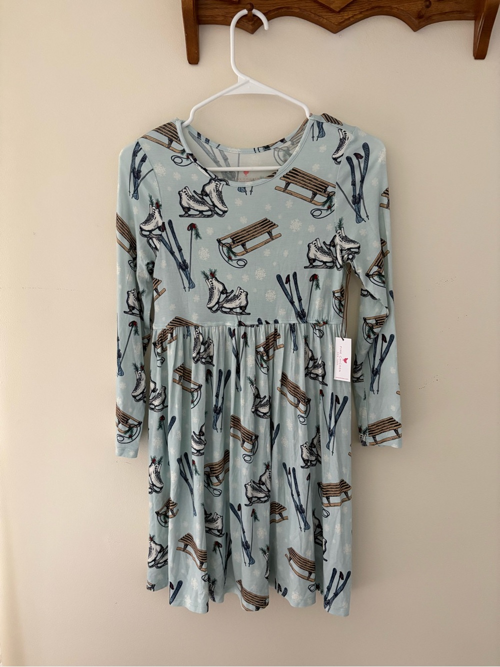 NWT Pink Chicken Snow Sports Bamboo Dress Size 10